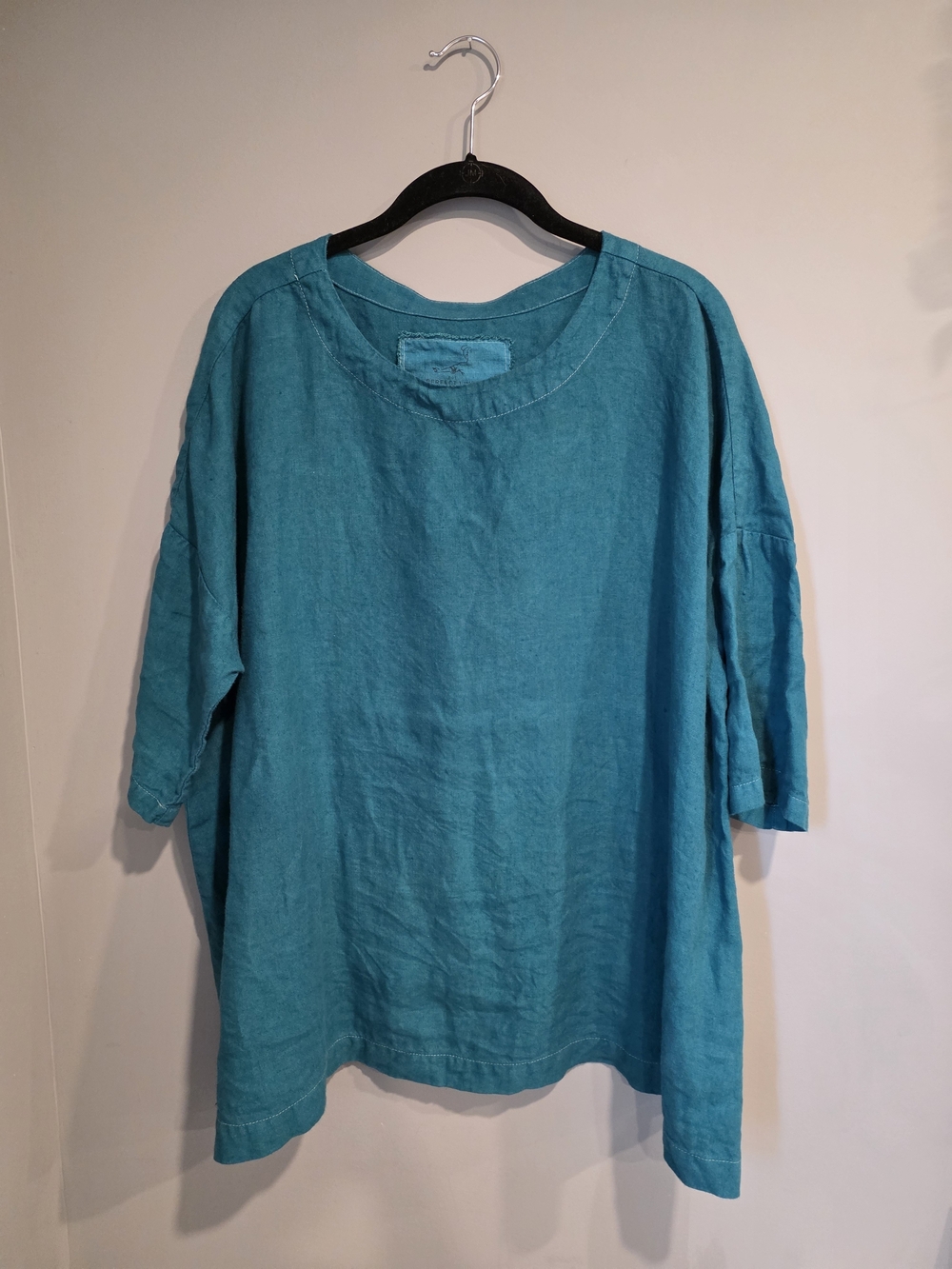 Not Perfect Linen LPN Teal Top One Size 100% Linen
